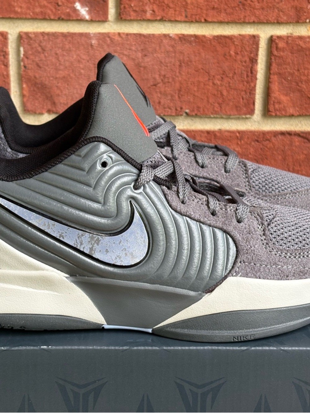 New Nike Ja 2 GS Grey Blue Size 7Y Youth Basketball Sneakers Shoes
